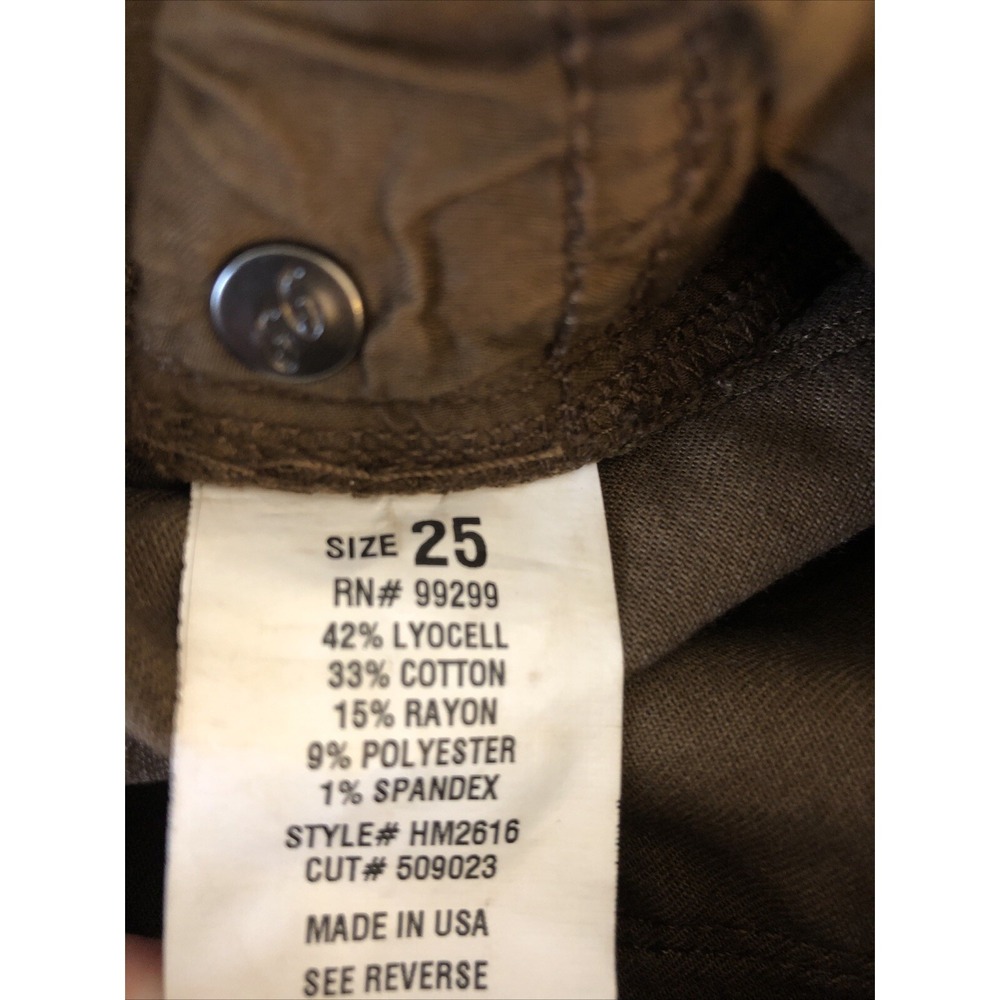 Level 99 Anthropologie Jeans Womens 25 Brown Silver Metallic Janice Ultra Skinny - Picture 6 of 13